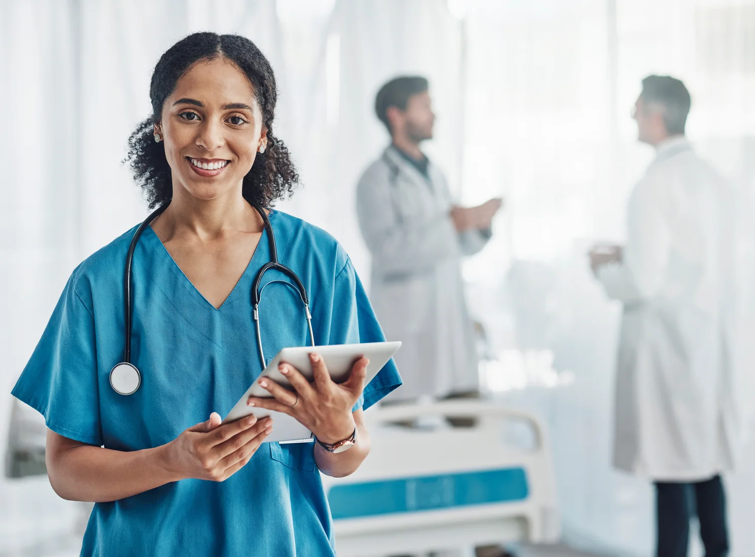 Behavioral health clinician during a session